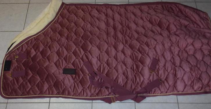 luxe velvet showdeken oud rose 155-205 profi rider, Dieren en Toebehoren, Paarden en Pony's | Dekens en Dekjes, Nieuw, Deken, Ophalen of Verzenden