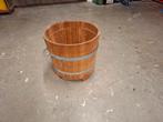 Houten wijnvat halve hoogte, Ophalen, Tuin, Minder dan 60 cm, Rond