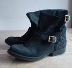 SPM Bikerboots zwart, maat 39. Met gesp en geruite stiksels, Kleding | Dames, Schoenen, Lage of Enkellaarzen, Gedragen, Ophalen of Verzenden