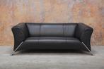 ZGANieuw zwarte leren Rolf Benz 322 design tweezitsbank