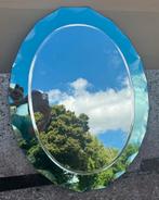 Antonio Lupi,groot italiaans groen spiegel ‘60 75 cm, Ophalen of Verzenden, Ovaal, 50 tot 100 cm, Minder dan 100 cm
