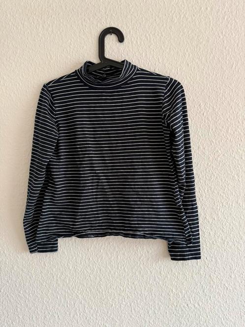 Zwart-wit gestreept shirt met col, maat M, Kleding | Dames, Truien en Vesten, Zo goed als nieuw, Maat 38/40 (M), Zwart, Ophalen of Verzenden