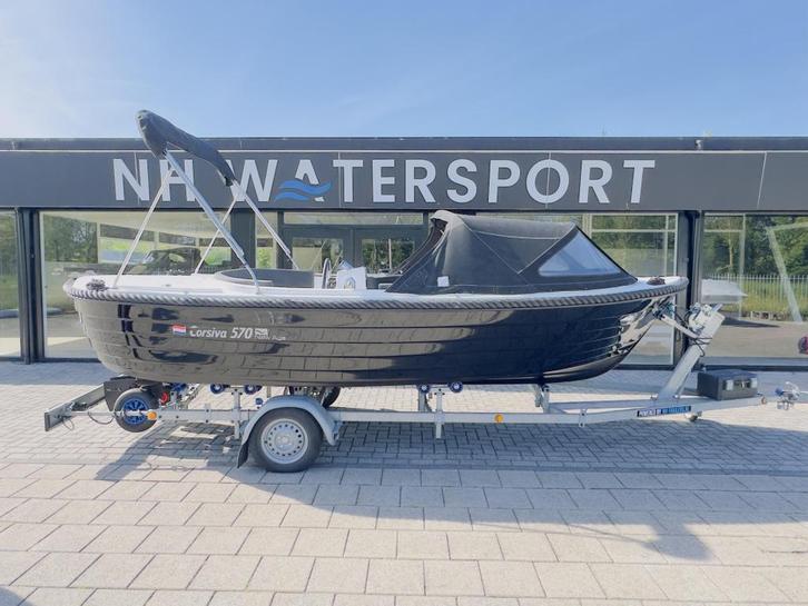 Corsiva 570 New Age - incl Mercury 15 PK, Watersport en Boten, Sloepen, Gebruikt, 3 tot 6 meter, Benzine, Polyester