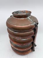 Antieke koperen gamel / etensbak met klemmen, Ophalen of Verzenden