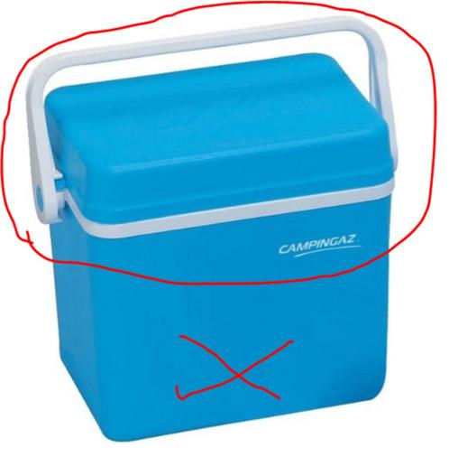 Deksel voor Campingaz Isotherm Koelbox - 17 Liter - Blauw, Caravans en Kamperen, Koelboxen, Zo goed als nieuw, Koelbox, Koelelement