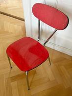 Retro eettafel inclusief stoelen, Huis en Inrichting, Tafels | Eettafels, Metaal, 100 tot 150 cm, Zo goed als nieuw, Vijf personen of meer