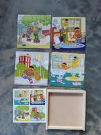 houten puzzels set Sesamstraat, 10 tot 50 stukjes, Ophalen of Verzenden, Zo goed als nieuw, Van hout
