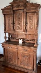 Antieke driedelige kast, woonkamer kast, dressoir, Huis en Inrichting, Ophalen, Gebruikt