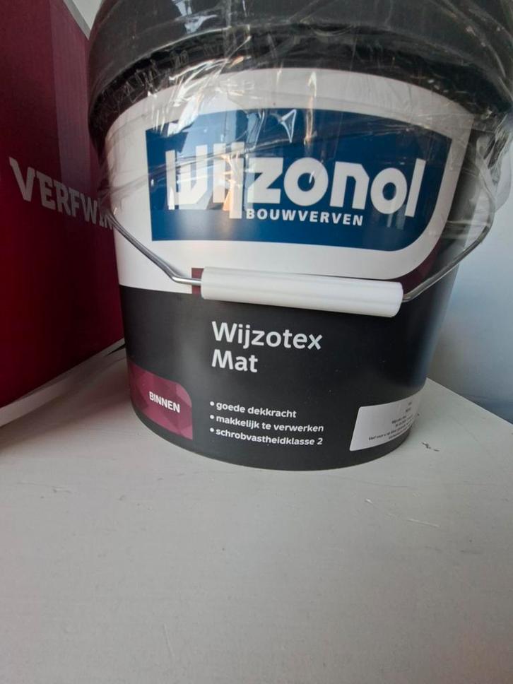 Muurverf 9010 10 liter ongeopend, Doe-het-zelf en Verbouw, Verf, Beits en Lak, Nieuw, Verf, 10 tot 15 liter, Wit, Ophalen of Verzenden