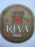 bieretiket Belgie 6-1 (21N) riva, Ophalen of Verzenden, Nieuw, Overige typen, Overige merken