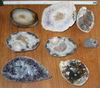 8 x geode mooie geslepen stenen diverse prachtige mineralen, Verzamelen, Mineralen en Fossielen, Ophalen, Mineraal