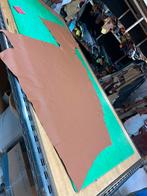 Rest bruin leer lap 1.3 mm dikte soepel ruim 1.2 m2 A-485, Hobby en Vrije tijd, Stoffen en Lappen, Bruin, Leer of Kunstleer, Ophalen of Verzenden