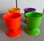 4 felgekleurde retro eierdopjes Pasen easter, Diversen, Ophalen of Verzenden, Zo goed als nieuw