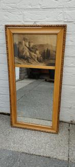 19e eeuwse Trumeau spiegel, origineel., Antiek en Kunst, Antiek | Spiegels, Ophalen