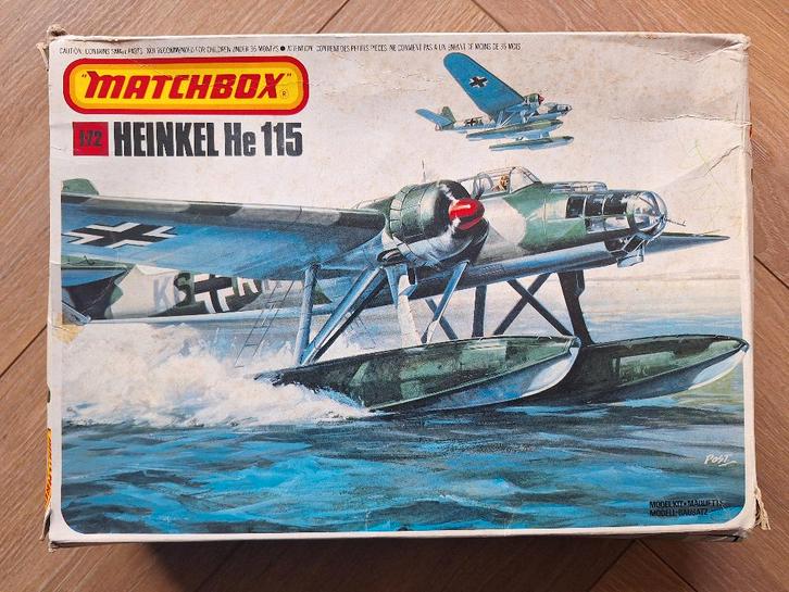 1:72 1/72 Matchbox Heinkel He 115, Hobby en Vrije tijd, Modelbouw | Vliegtuigen en Helikopters, Zo goed als nieuw, Vliegtuig, 1:72 tot 1:144