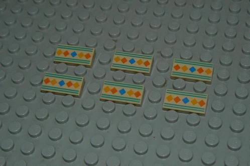 L902 Tegels 1x2 beige decoratie tegels 6 st., Kinderen en Baby's, Speelgoed | Duplo en Lego, Nieuw, Lego, Losse stenen, Ophalen of Verzenden