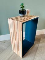 Unieke Design Bijzettafel Houten Latten, Huis en Inrichting, 45 tot 60 cm, Minder dan 55 cm, Design, Nieuw