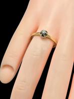 14 karaats gouden Solitair Ring met Briljant, Sieraden, Tassen en Uiterlijk, Ringen, Verzenden, ., Zo goed als nieuw, Dame