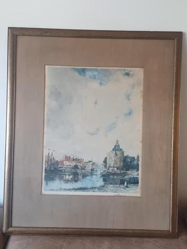 Enkhuizen Henri Cassiers (1858 -1944), Antiek en Kunst, Kunst | Etsen en Gravures, Ophalen
