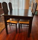 Leuke uitschuifbare eethoek met 4 stoelen, Huis en Inrichting, Ophalen, Gebruikt, 100 tot 150 cm, 50 tot 100 cm