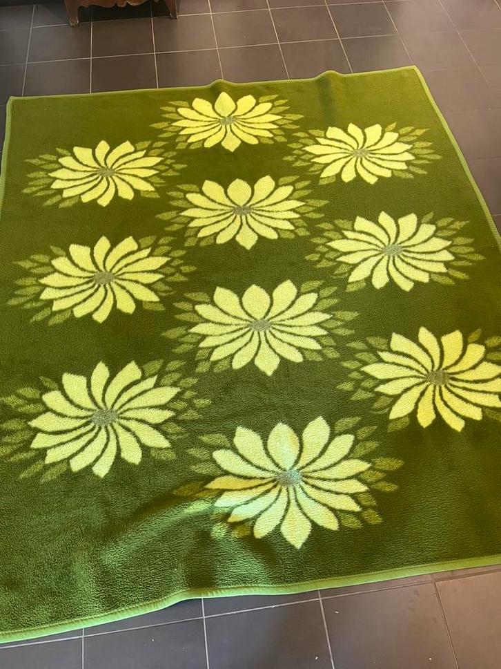Vintage Dralon Deken - 210x180cm, Huis en Inrichting, Woonaccessoires | Plaids en Woondekens, Gebruikt, Ophalen of Verzenden