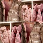 Moncler Puffer Jas Bruin/Roze Winterjas Parka Dior, Bruin, Verzenden, Moncler, Maat 46/48 (XL) of groter