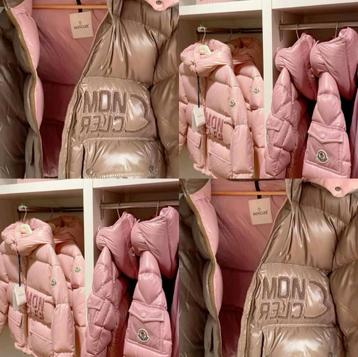 Moncler Puffer Jas Bruin/Roze Winterjas Parka Dior  beschikbaar voor biedingen