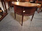 Eiken halve maan tafel met Rolluik, Ophalen of Verzenden