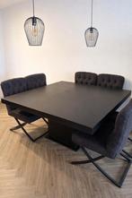 Zwarte design eettafel Serawonen, Huis en Inrichting, Tafels | Eettafels, Gebruikt, 100 tot 150 cm, 150 tot 200 cm, Vierkant