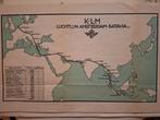 KLM Luchtlijn Amsterdam-Batavia Kaart, Ophalen of Verzenden, Aardrijkskunde