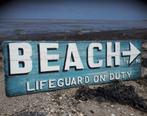 Handgeschilderd houten tekstbord / Cottage / Beach / strand, Ophalen of Verzenden, Nieuw