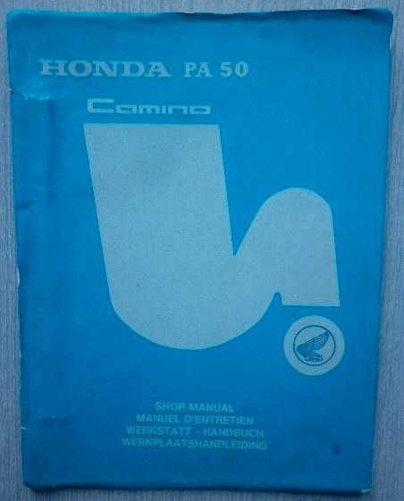 Honda PA50 Camino werkplaatsboek (1120z) bromfiets, Fietsen en Brommers, Handleidingen en Instructieboekjes, Zo goed als nieuw