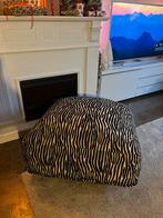 Grote Zebra Poef, Huis en Inrichting, Zitzakken, Ophalen of Verzenden, Gebruikt, Beige, Zitzak