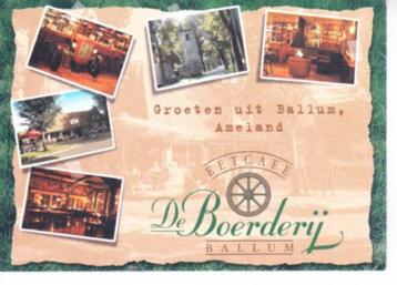 AMELAND,- BALLUM,- Eetcafé,,De Boerderij''  12-11 beschikbaar voor biedingen