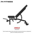 Verstelbare Trainingsbank – Incline & Decline Professioneel, Benen, PH Fitness, Nieuw, Ophalen of Verzenden