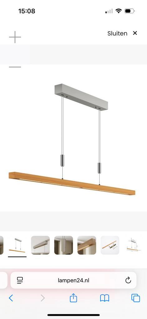 Houten, verstelbare tafellamp led, Huis en Inrichting, Lampen | Hanglampen, Zo goed als nieuw, Minder dan 50 cm, Ophalen