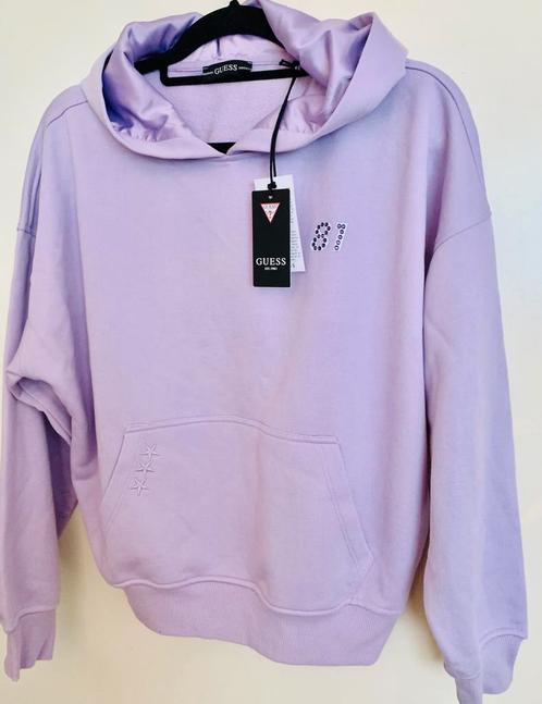 Guess lichtpaarse hoodie met backborduring, Kleding | Dames, Truien en Vesten, Nieuw, Maat 36 (S), Paars, Ophalen of Verzenden