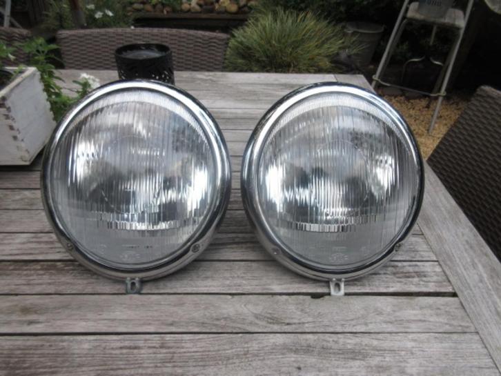 Gerestaureerde Hella koplampen Porsche 356/ VW kever ovaal, Auto-onderdelen, Verlichting, Porsche, Volkswagen, Gereviseerd, Ophalen of Verzenden