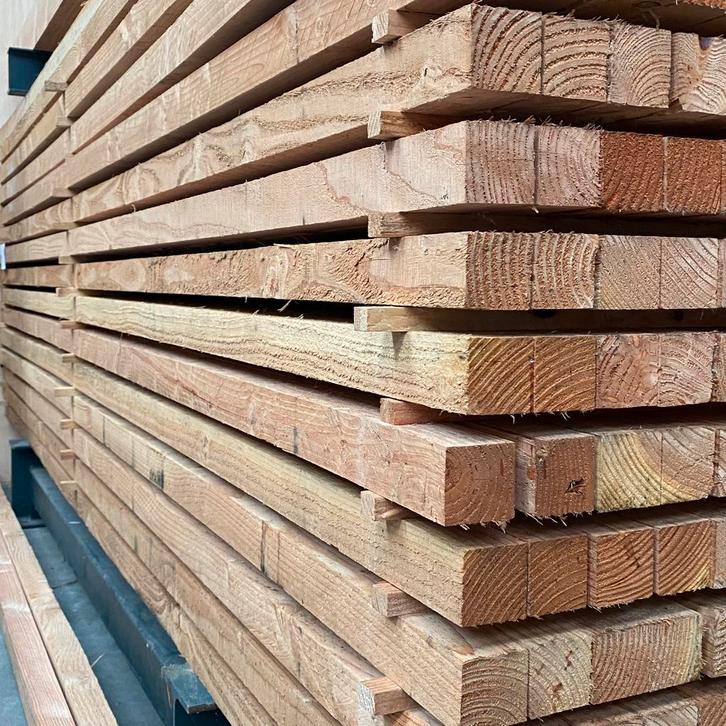 Douglas regel / douglas balk fijnbezaagd 50x50mm, 3000mm, Tuin en Terras, Palen, Balken en Planken, Zo goed als nieuw, Balken