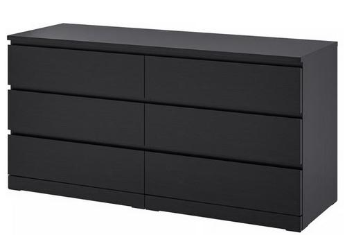 IKEA Malm Ladekast - Zwartbruin, Huis en Inrichting, Kasten | Ladekasten, Zo goed als nieuw, Minder dan 100 cm, 100 tot 150 cm