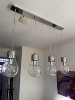 Moderne Hanglamp met Gloeilamp Design, Huis en Inrichting, Lampen | Hanglampen, Ophalen of Verzenden, Zo goed als nieuw, Glas