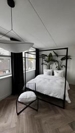 Belle Hemelbed 160x200 - Modern Design, Huis en Inrichting, Slaapkamer | Bedden, Zwart, Tweepersoons, Ophalen of Verzenden, Zo goed als nieuw