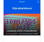 Lowlands Festivalticket 2025, Eén persoon