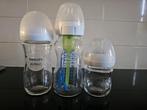 Philips Avent/ Dr Brown Glazen flessen en droogrek., Ophalen, Zo goed als nieuw, Flessen- of potjesverwarmer