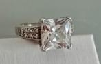 Zinzi ring wit zirconia zir265 prinses geslepen vierkanteni, Sieraden, Tassen en Uiterlijk, Ringen, Met kristal, Ophalen of Verzenden