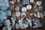 50+ stuks luxe Zilveren kerstversiering, Diversen, Kerst, Ophalen of Verzenden, Zo goed als nieuw