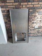 Aanrechtblad met spoelbak, Huis en Inrichting, Keuken | Keukenelementen, Ophalen, Gebruikt, 100 tot 150 cm, Minder dan 100 cm