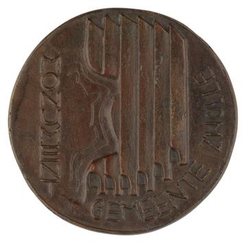 Marc de Groot - Plaquette, 1989 : Monument Gemeente Zwolle beschikbaar voor biedingen