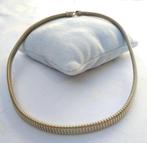 zilveren COLLIER (925) 43,5 cm, Snake-skin 0,8 cm breed, Ophalen of Verzenden, Zo goed als nieuw, Zilver, Zilver