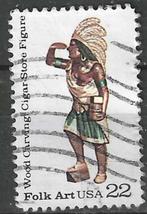 USA 1986 - Yvert 1681 - Houtsculpturen - Indiaan (ST), Verzenden, Gestempeld, Noord-Amerika